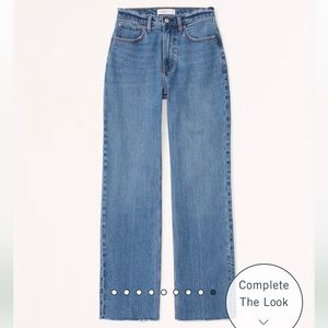 Abercrombie High Rise Curve Love 90’s relaxed jeans